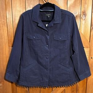Talbots Pom Pom Twill Jacket size 1x new with tags